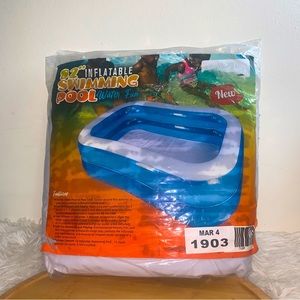 Inflatable Swimming Pool 82” Fits 2 Adults Or 3-5 Children